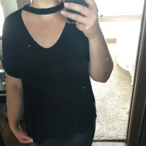 Choker Cutout T-Shirt